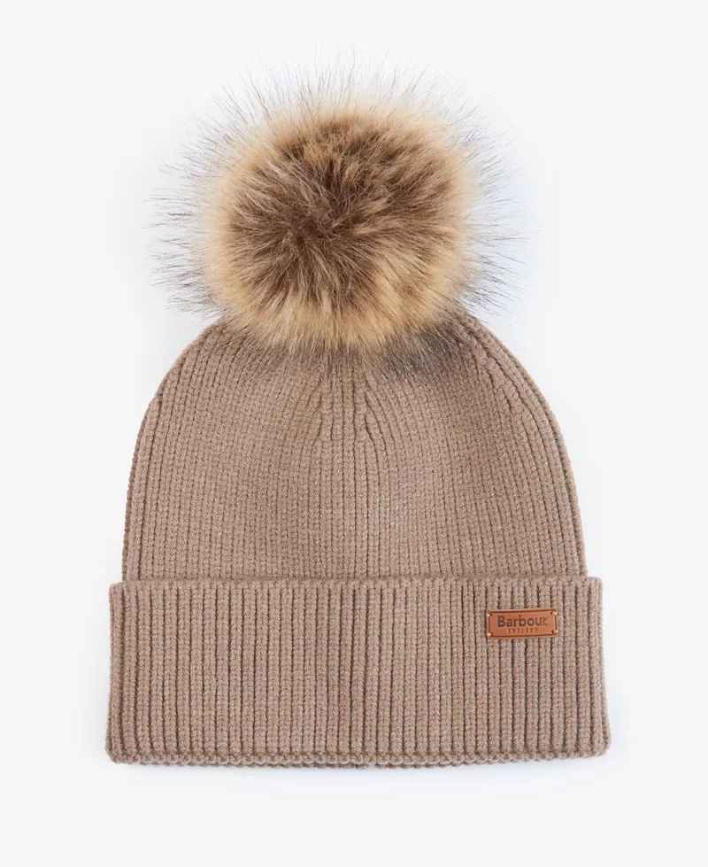 Barbour Dover Beanie and Halies Scarf Set in Rosewood-3